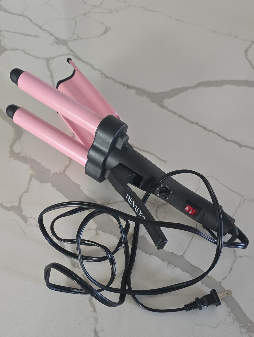Revlon Pink and Black Triple Barrel Hair Waver